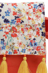 Lush Red And Multi Floral Printed Polycotton Sling Bag