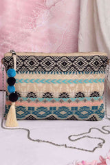 Multi-Color Jacquard Cotton Sling Bag