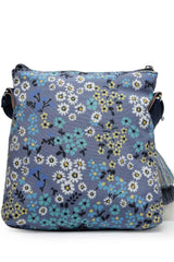 Lush Grey And Multi Floral Printed Polycotton Sling Bag