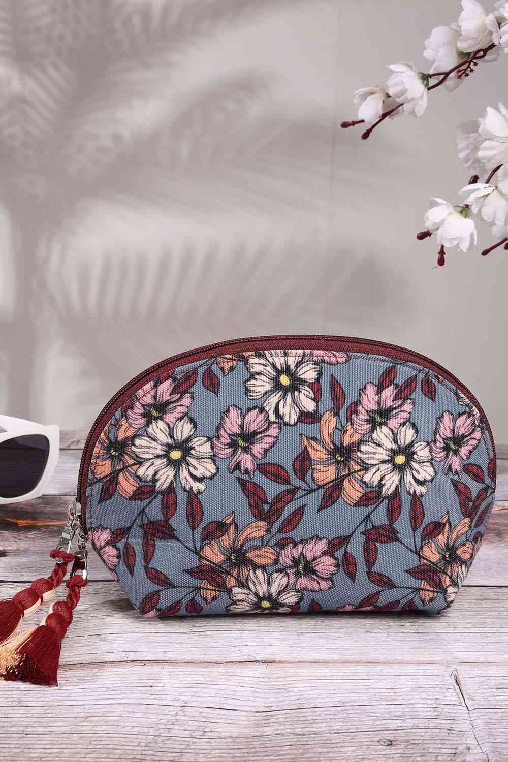 Multi-Color Floral Print Polycotton Handheld Bag