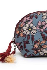 Multi-Color Floral Print Polycotton Handheld Bag