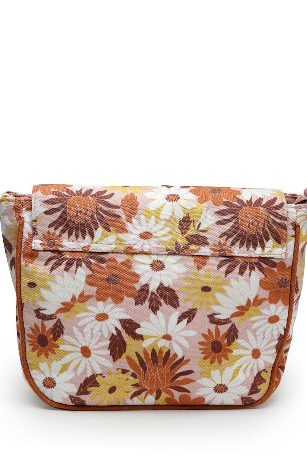 Lush Dusty Pink And Multi Floral Printed Polycotton Sling Bag