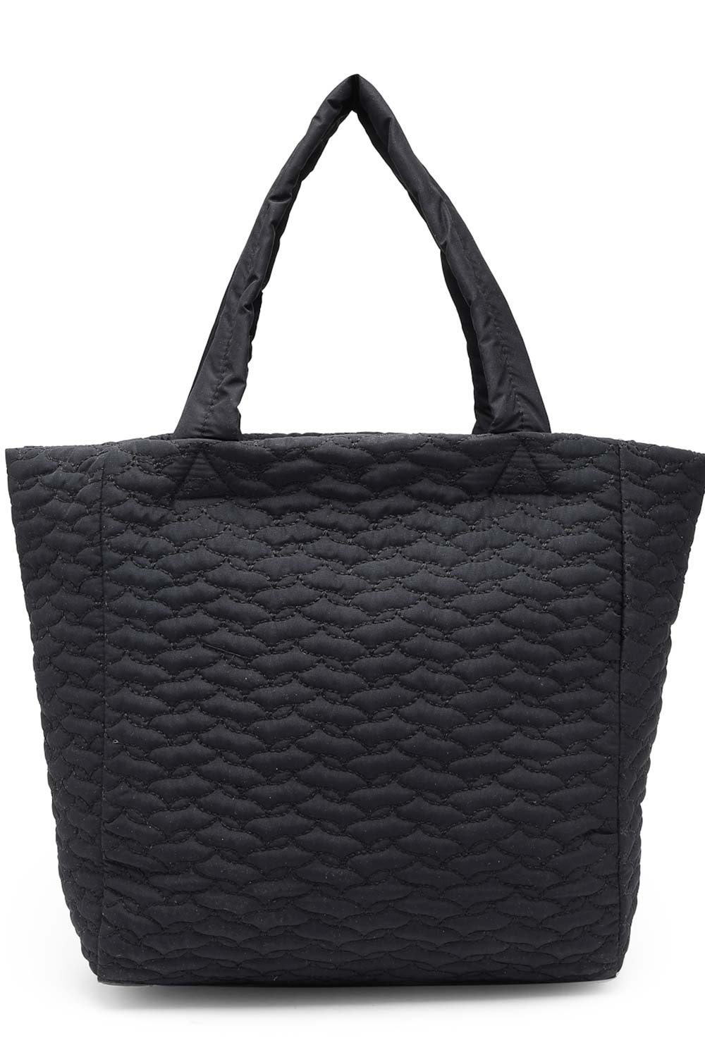 Black Quilted Polyester Sling Bag