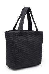 Black Quilted Polyester Sling Bag