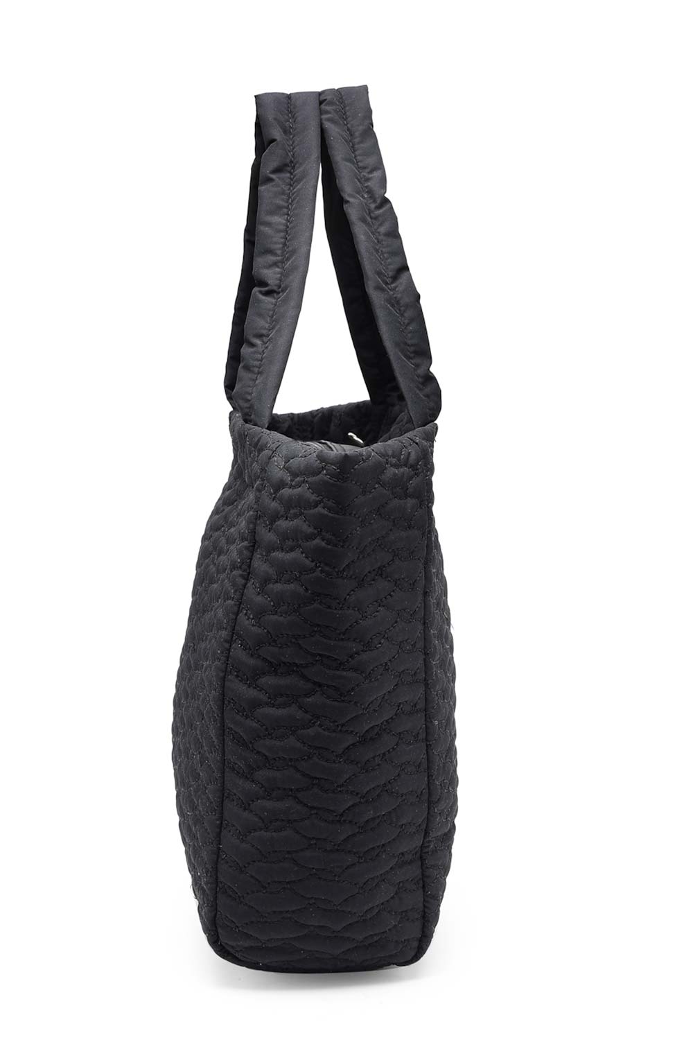 Black Quilted Polyester Sling Bag