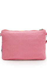 Boho Fluorescent Pink And Multi Ethnic Cotton Jacquard Sling Bag