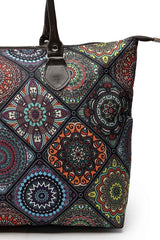 Mandala Multicolor Printed Cotton Canvas Tote Bag