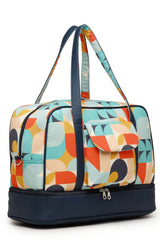 Multi-Color Printed Canvas Handheld Bag