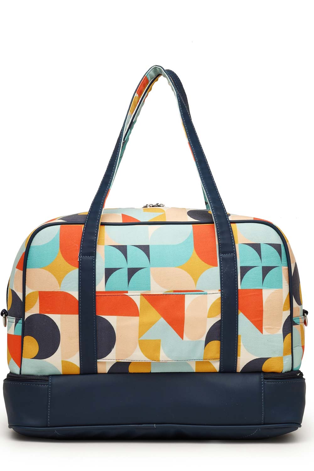 Multi-Color Printed Canvas Handheld Bag