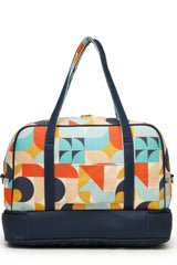 Multi-Color Printed Canvas Handheld Bag