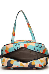 Multi-Color Printed Canvas Handheld Bag