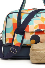 Multi-Color Printed Canvas Handheld Bag