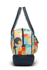 Multi-Color Printed Canvas Handheld Bag