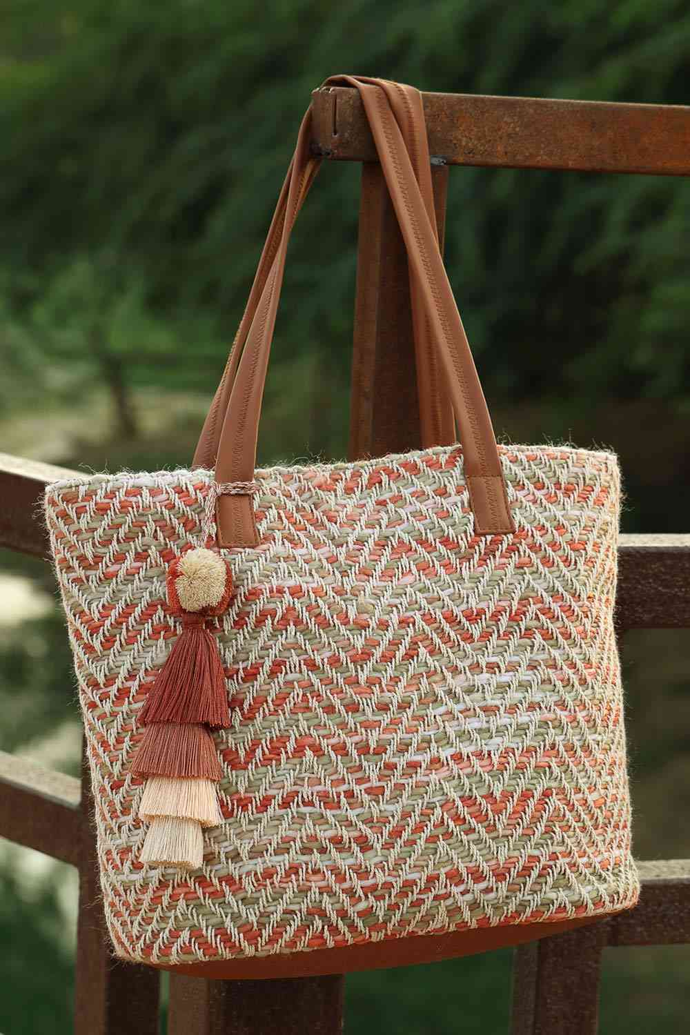 Orange Cotton Tote Bag