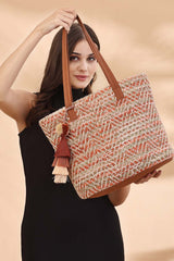 Orange Cotton Tote Bag