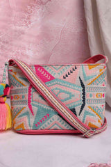 Multi-Color Jacquard Cotton Sling Bag