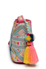 Multi-Color Jacquard Cotton Sling Bag