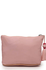 Pink Printed Cotton Canvas Handheld Bag