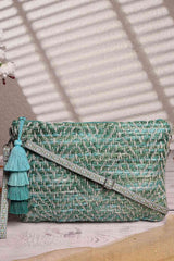 Green Cotton Sling Bag