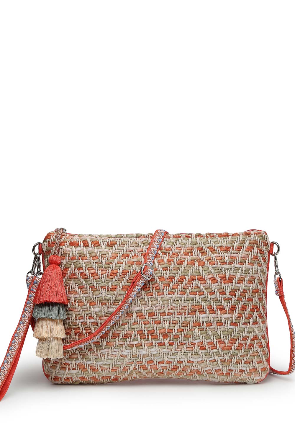 Orange Cotton Sling Bag