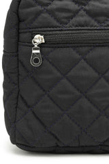 Black Diamond Quilted Polyester Sling Bag