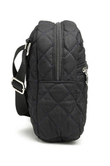 Black Diamond Quilted Polyester Sling Bag