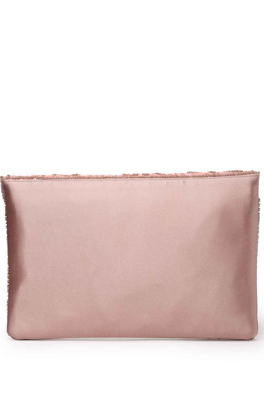 Pink Floral Embellished Satin Sling Bag