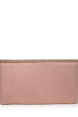 Pink Chevron Embellished Cotton Sling Bag