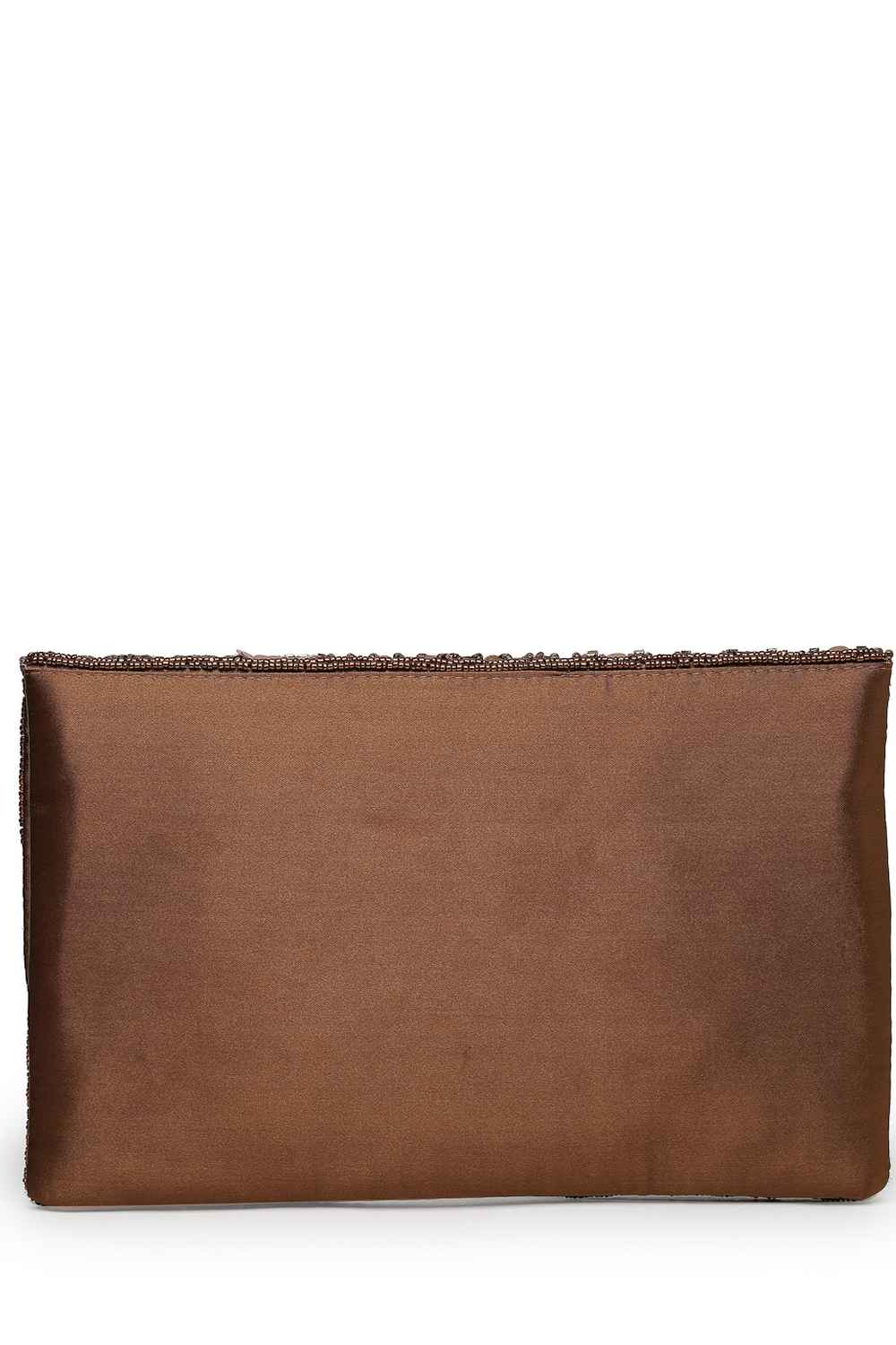 Brown Spectrum Embellished Satin Sling Bag