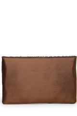 Brown Spectrum Embellished Satin Sling Bag