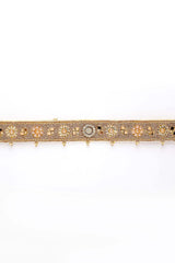 Gold Embellished Satin Belt