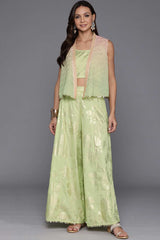 Green Cotton Printed Co-Ords Set