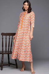 Multi Polyester Printed Dress