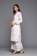 Multi Poly Crepe Printed Kurta Set