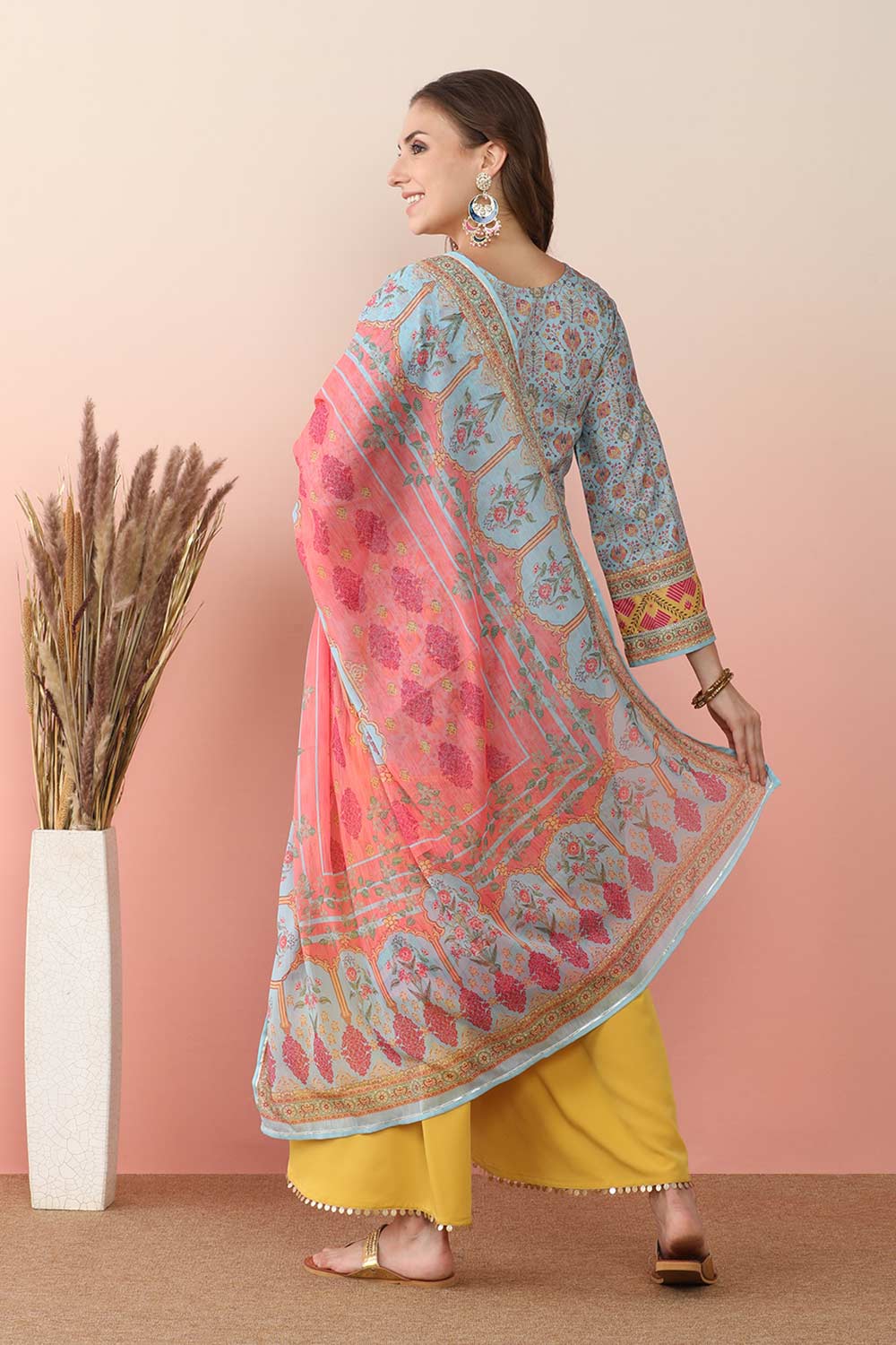 Multi Poly Crepe Printed Kurta Set