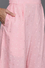 Pink Pure Cotton Printed Kurta Set