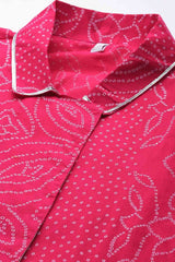 Pink Cotton Printed Co-Ords Set