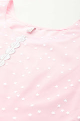 Pink Polyester Printed Co-Ords Set