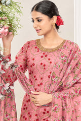 Light Pink Net Embroidery Salwar Suit