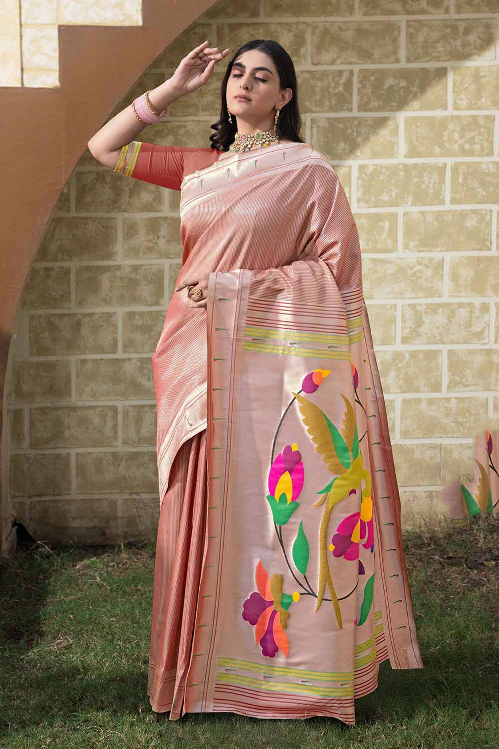 Multi-Color Woven Silk Blend Saree