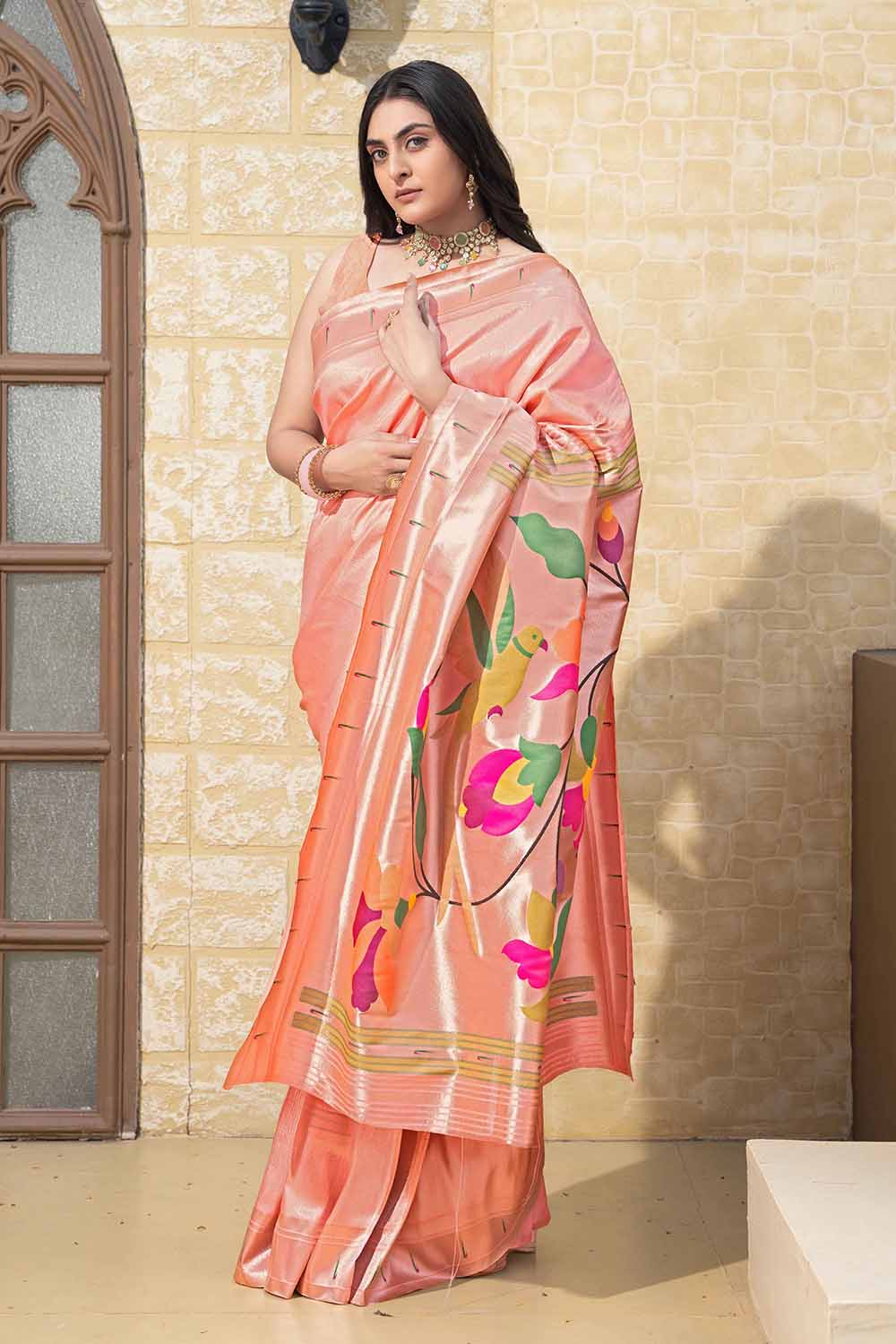 Multi-Color Woven Silk Blend Saree