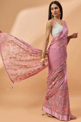 Purple Tissue Woven Saree