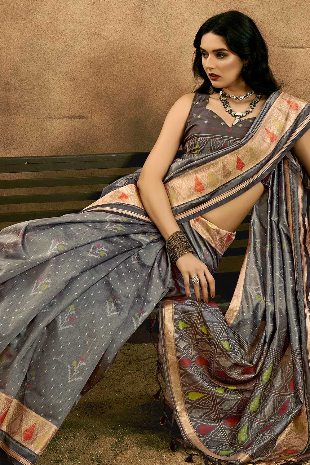 Patola Printed Handloom Weaving  Silk Sarees