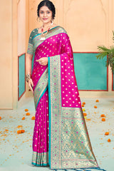 Pink Silk Weaving Designer Saree