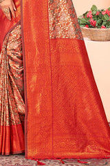 Red Kanjivaram Silk Woven Saree