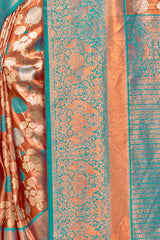 Brown Kanjivaram Silk Woven Saree