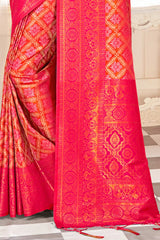 Pink Kanjivaram Silk Woven Saree