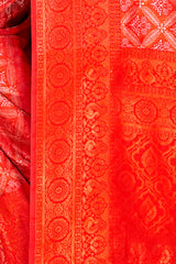 Red Kanjivaram Silk Woven Saree