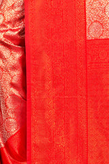 Red Kanjivaram Silk Woven Saree