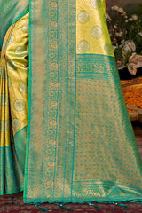 Yellow  Kanjivaram Silk Woven Saree